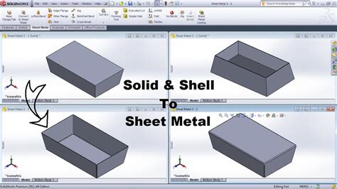 convert sheet metal to solid solidworks|SolidWorks convert to sheetmetal.